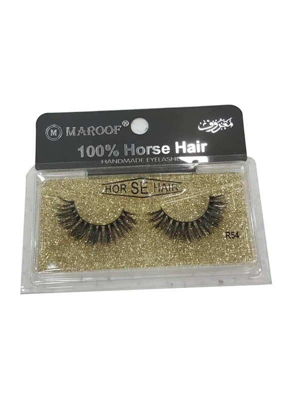 Maroof Mink 3D Hair Handmade Eyelashes, R549 Black, Black